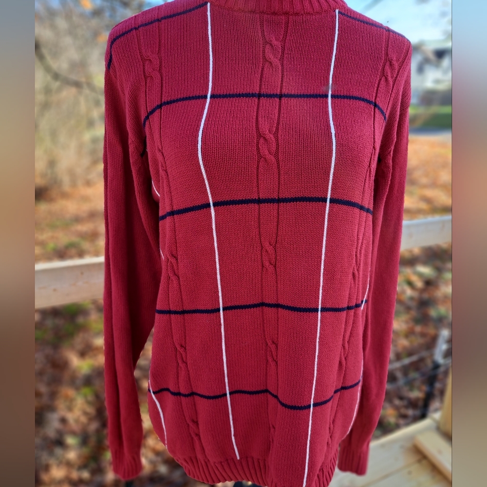 Vintage billblass red cable knit sweater